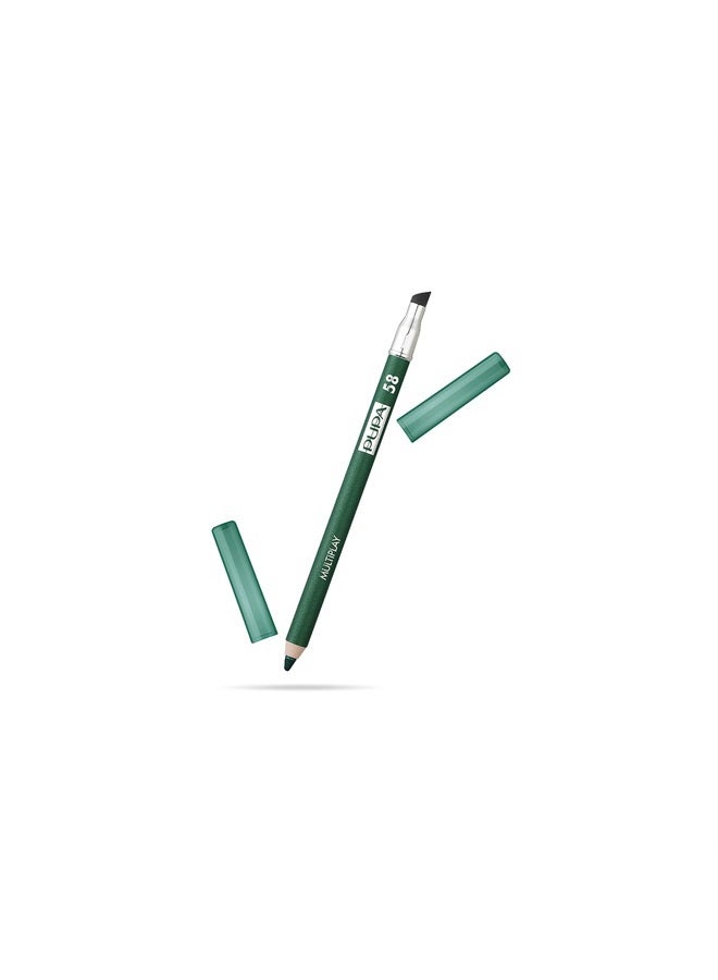 Milano Multiplay Eye Pencil - Multipurpose Pencil - Suitable For Sensitive Eyes - Soft And Smooth Texture - Paraben Free - Ophthalmologist Tested - Amazing Color - 58 Plastic Green - 0.04 Oz