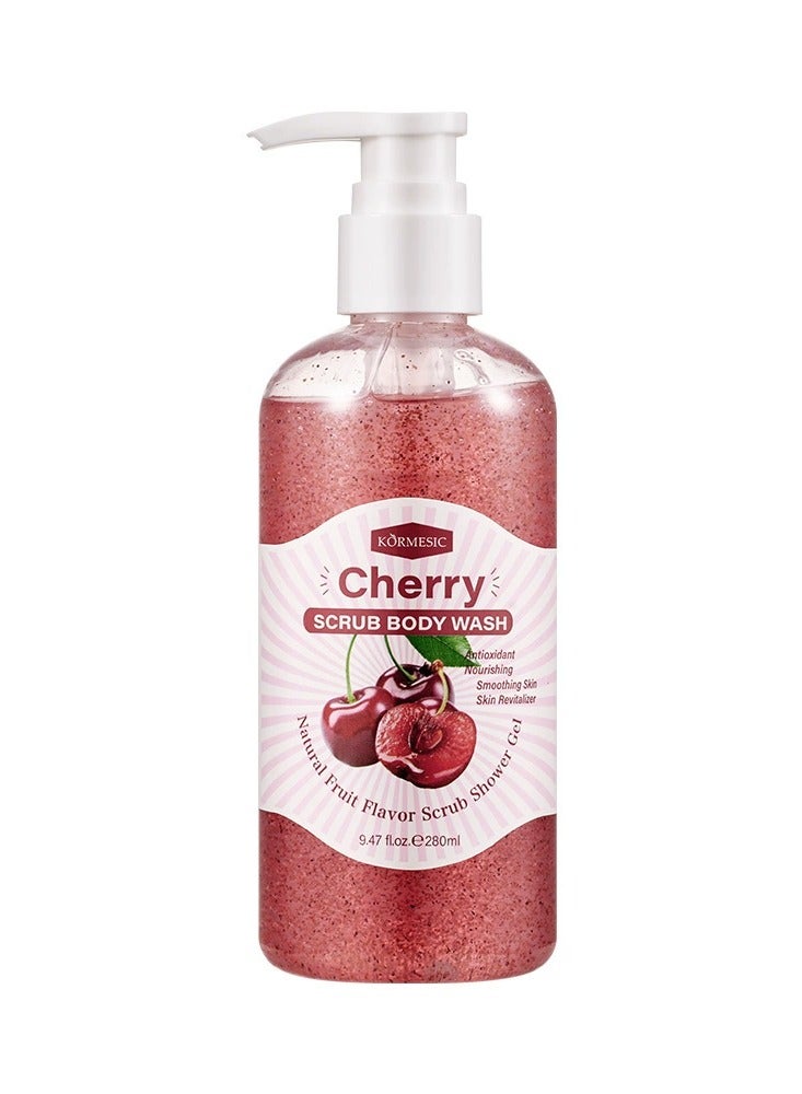Cherry Scrub Body Wash 280ml - Exfoliating & Sweet Fragrance