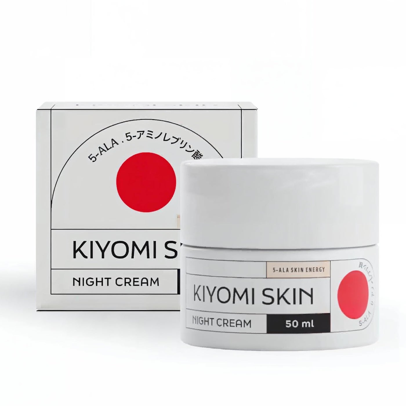 Kiyomi Skin Night Cream - Overnight Facial Cream with 5-ALA, Hyaluronic Acid, Ceramides and Shea Butter - Deep Hydration Over Night Moisturizer for Skin Regeneration - German Made - 1.7 Fl Oz