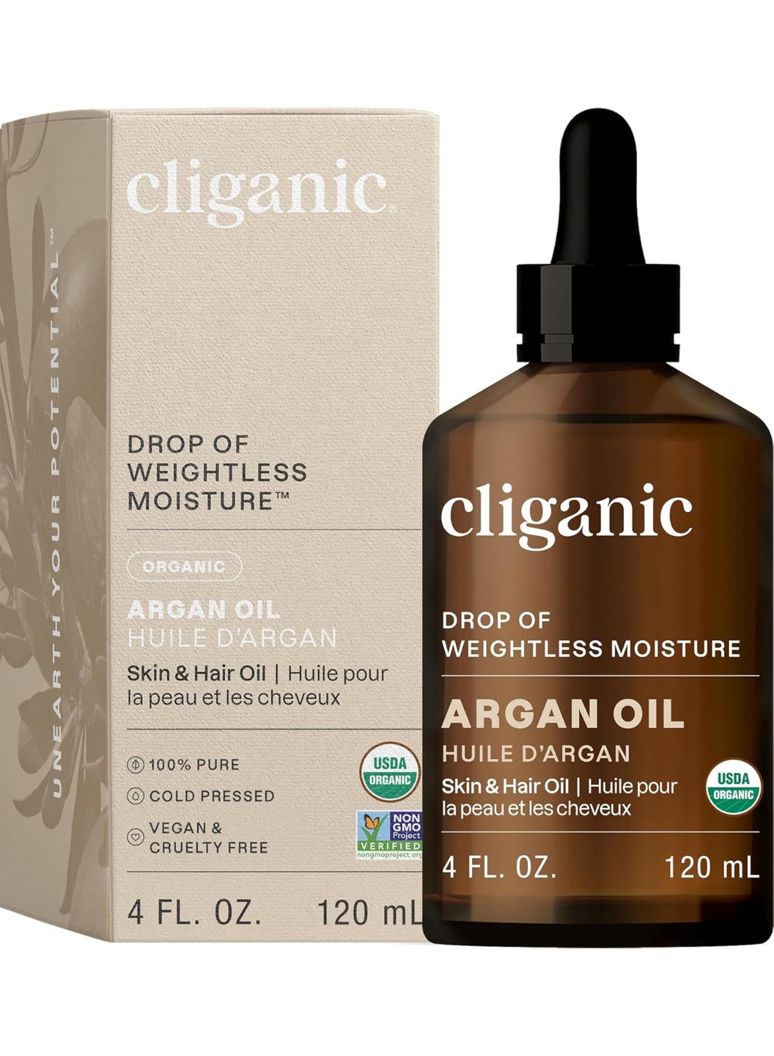 Organic Argan Oil, 100% Pure 4 Oz
