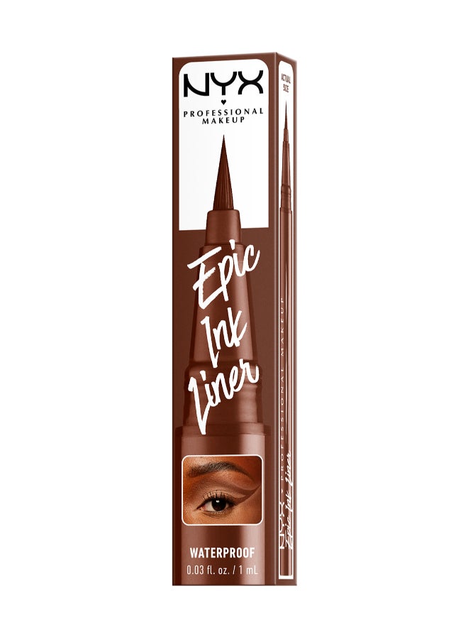 Epic Ink Liner, Waterproof Liquid Eyeliner - Graham Cracker, Vegan Formula, Intense Pigment - image 6
