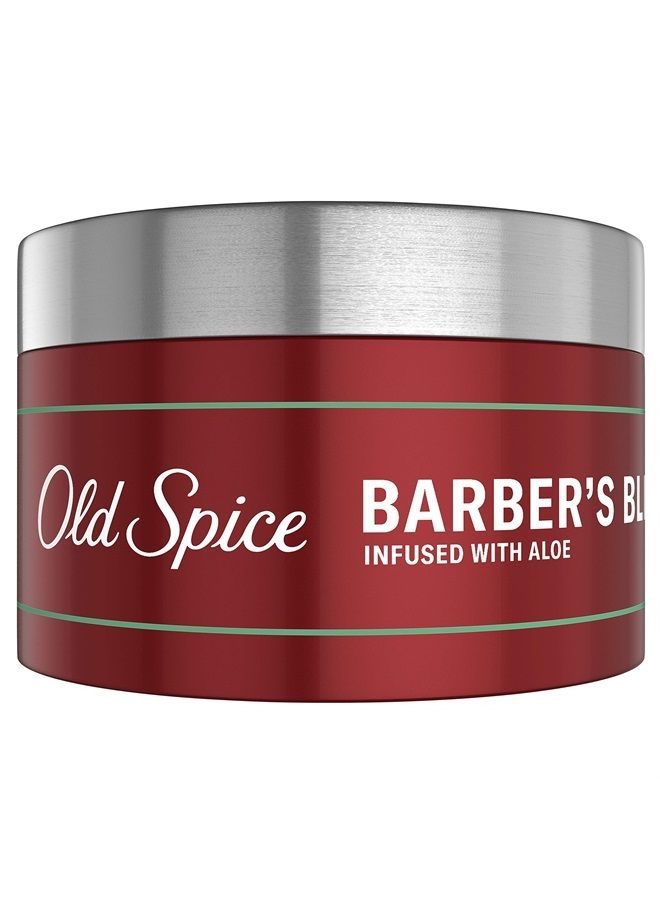 Hair Styling Cream for Men, Low-Medium Hold/Low Shine, Barber's Blend Infused with Aloe, 3 Ounce
