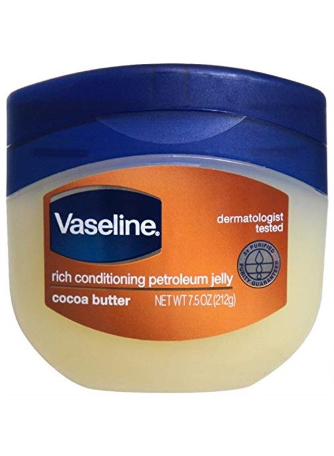 Rich Conditioning Petroleum Jelly, Cocoa Butter 7.5 oz (Pack of 12)