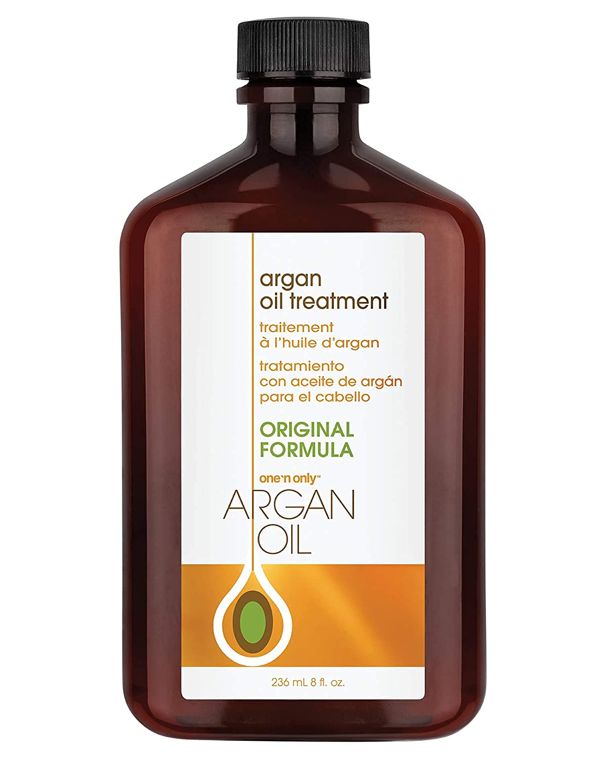 One 'N Only Argan Oil Hair Treatment - Lightweight & Hydrating Hair Oil for Natural, Wigs & Extensions - Shine Enhancing, Heat Protectant & Frizz Control (8 oz)
