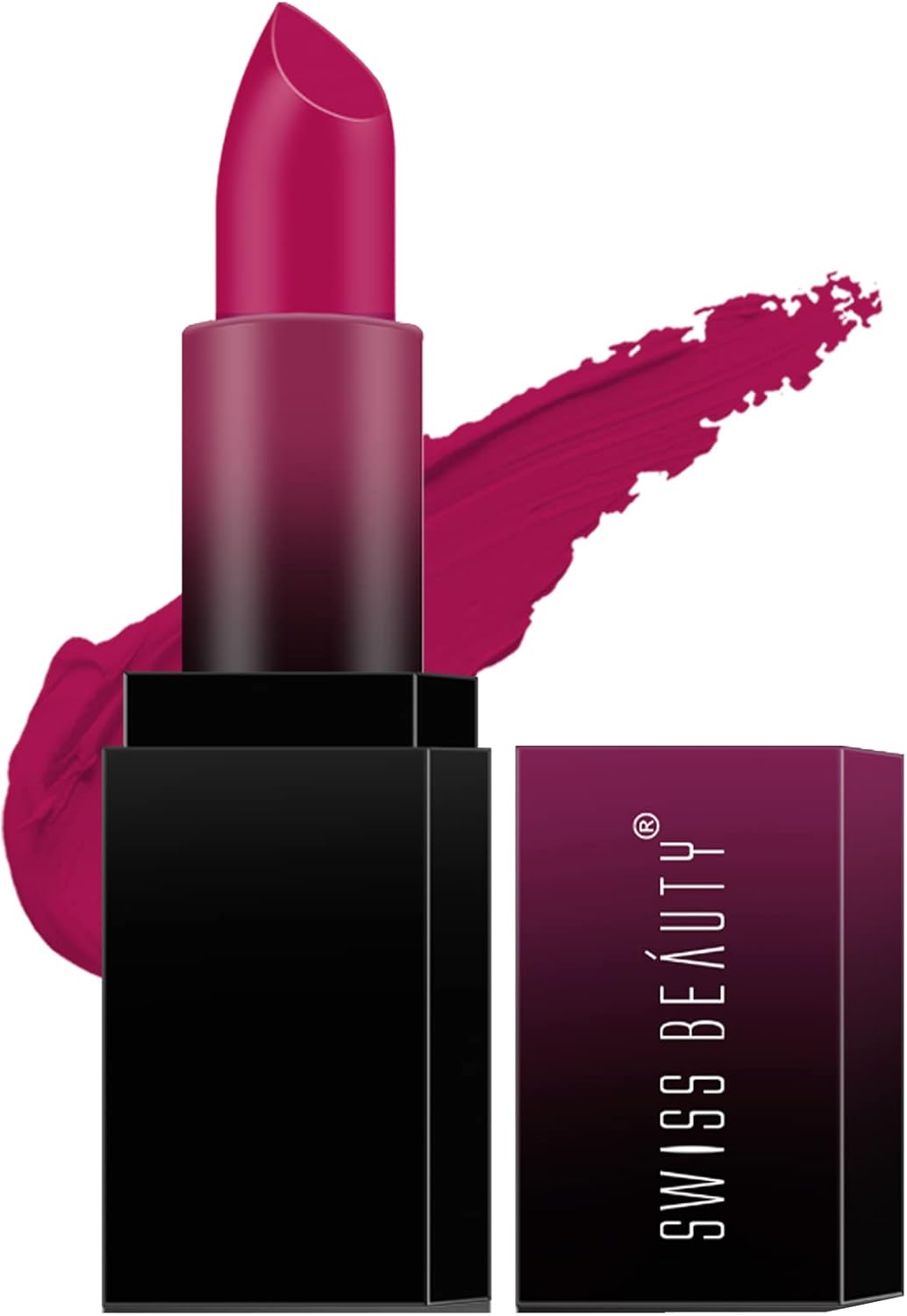 Swiss Beauty HD Matte Lipstick | Intense Pigment | Creamy Matte Finish | 8-Hour Stay | 12-Hour Moisturisation | Effortless Glide | Fire Pink Shade-05 3.5g