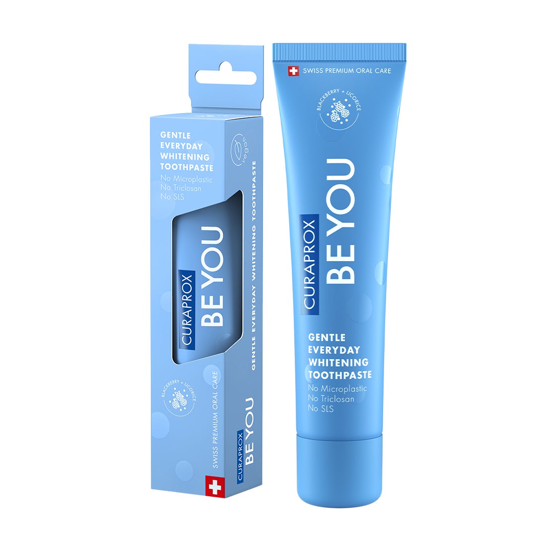 Be You Toothpaste Blackberry + Liquorice | 60ml Gentle Whitening Fluoride Toothpaste | SLS-Free, Microplastic-Free, Triclosan-Free Formula | Blue