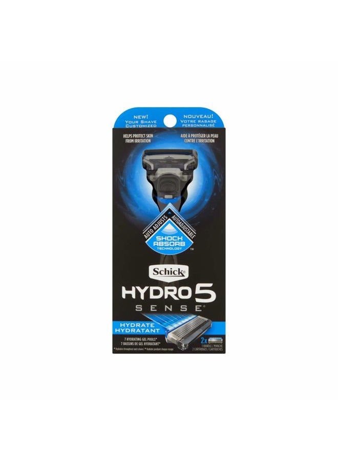 Mens Hydro5 Sense Razor Hydrate 2X (2 Pack)