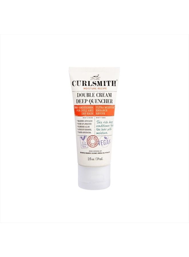 Double Cream Deep Quencher - Vegan Moisturising Deep Conditioner for Ultra Dry, Wavy, Curly or Coily Hair (2oz)