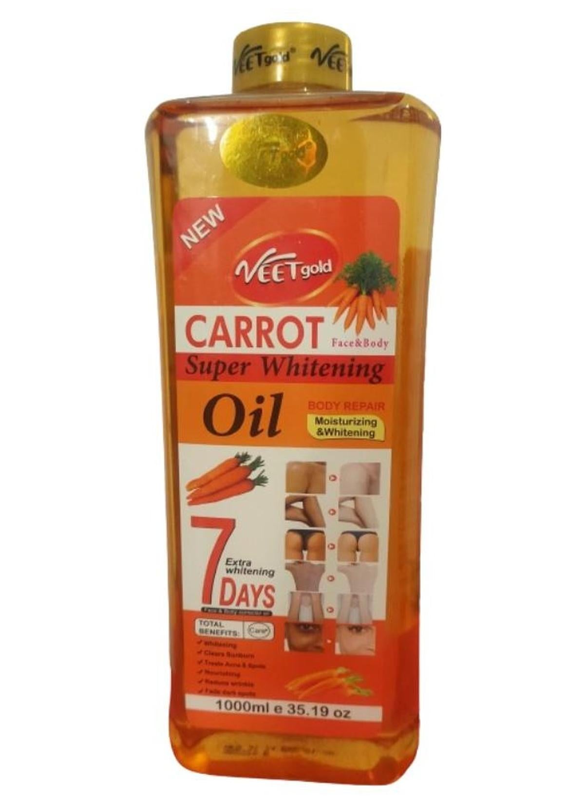 Super Whitening Body Repair Carrot Oil, 1000ml