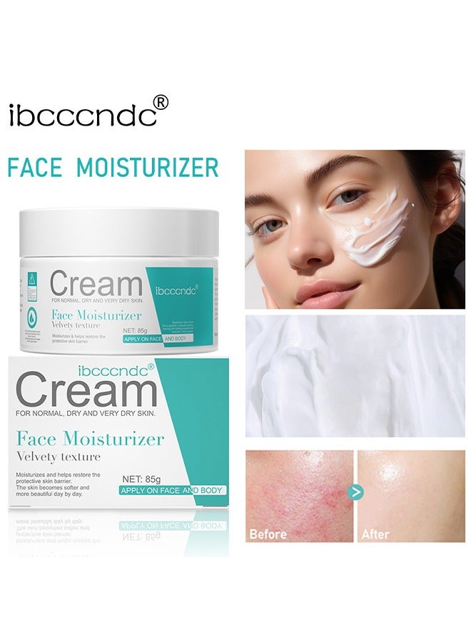 Cream,Skin Care Intensive Face Moisturizer Cream, Hydrating Cream, Facial Moisturizing Lotion for Dry Skin, For Women and Men, Anti-Aging Fragrance-Free Anti-Wrinkle, Apply for Face and Body 85g