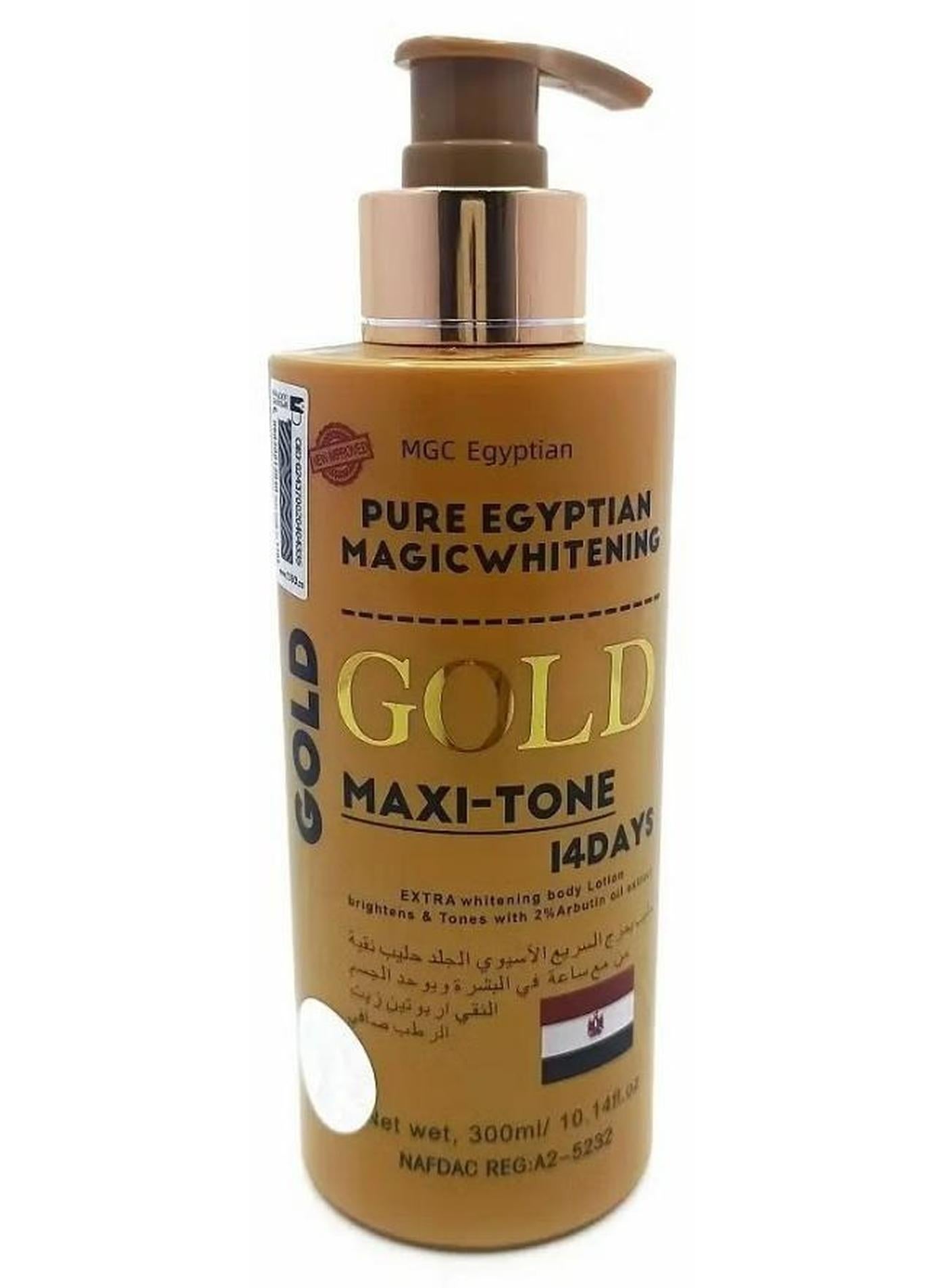 Pure Egyptian Magic Extra Whitening Maxi Tone Gold Lotion, containing 2% Arbutin Oil Extract, 300 ml