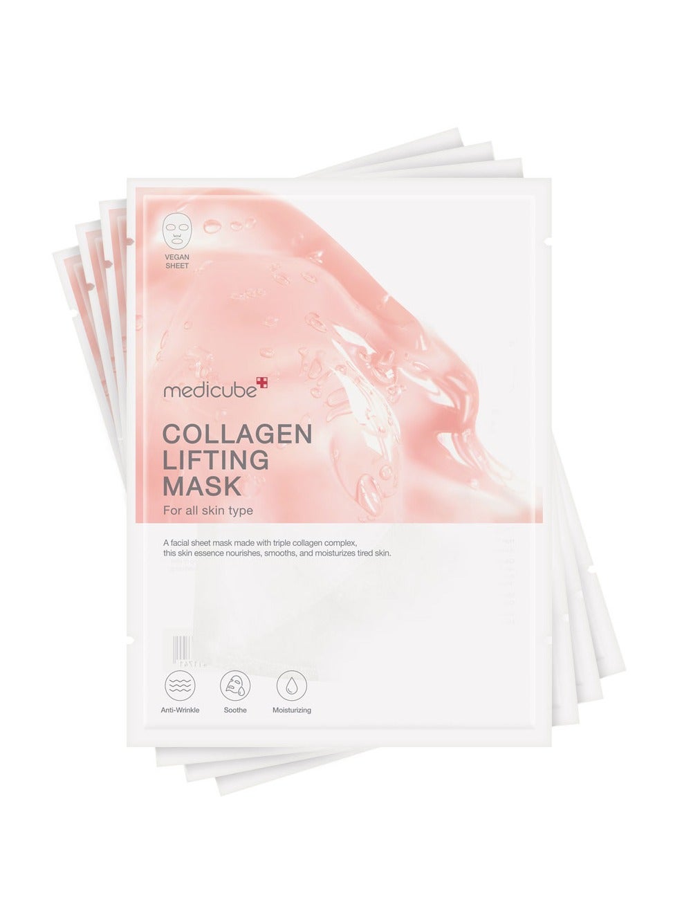 Collagen Lifting Mask | Hydrating, Radiance-Boosting & Firming Facial Mask | Triple Collagen Complex | Anti-Aging & Elasticity Boost | K-Beauty Skincare | 4 Packs Only