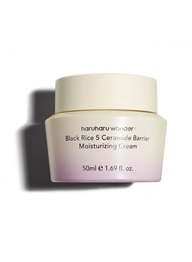 wonder Black Rice 5 Ceramide Barrier Moisturizing Cream, Daily Skin Barrier Care, Long-Lasting Hydration, Soothing & Nourishing, Ceramide Capsules, Korean Skincare, 1.69 fl.oz