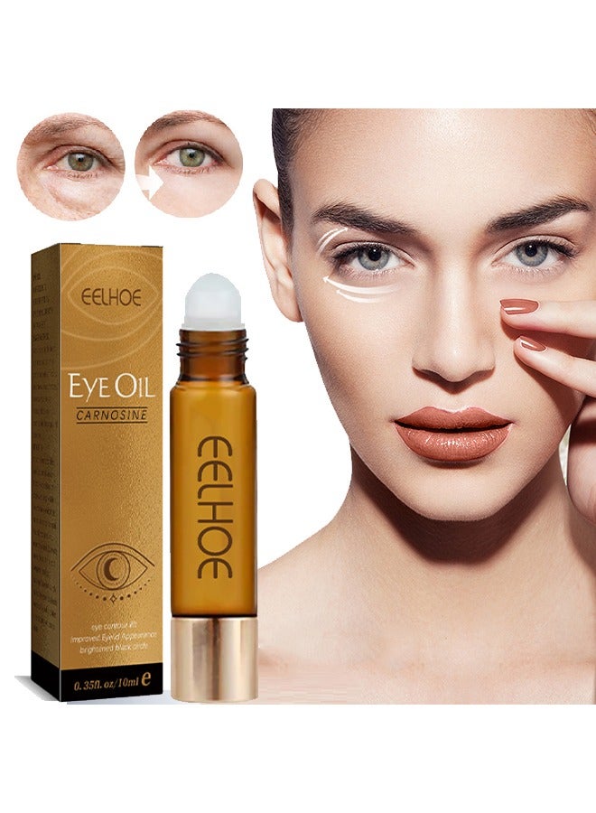 Carnosine Eye Oil, Anti-Aging Serum For Dark Circles And Puffiness, Bags, Crows Feet, Wrinkles, With Hyaluronic Acid And Skin-Firming Peptides Eye Serum