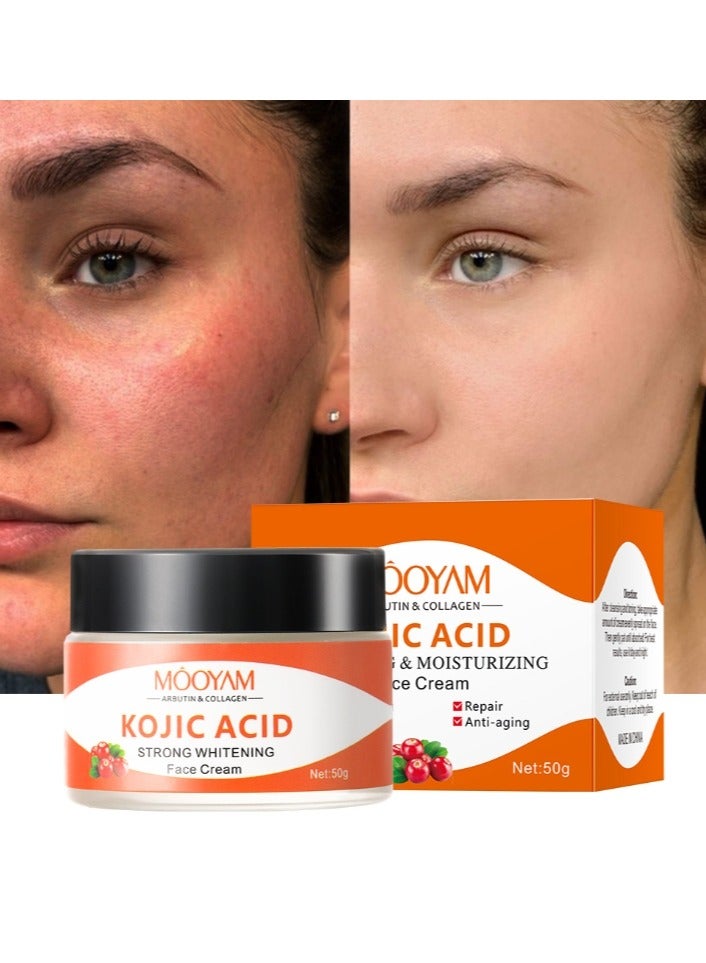 Kojic Acid Face cream Anti Aging Wrinkle Acne Dark Spot Removing Whitening Face Cream 50g