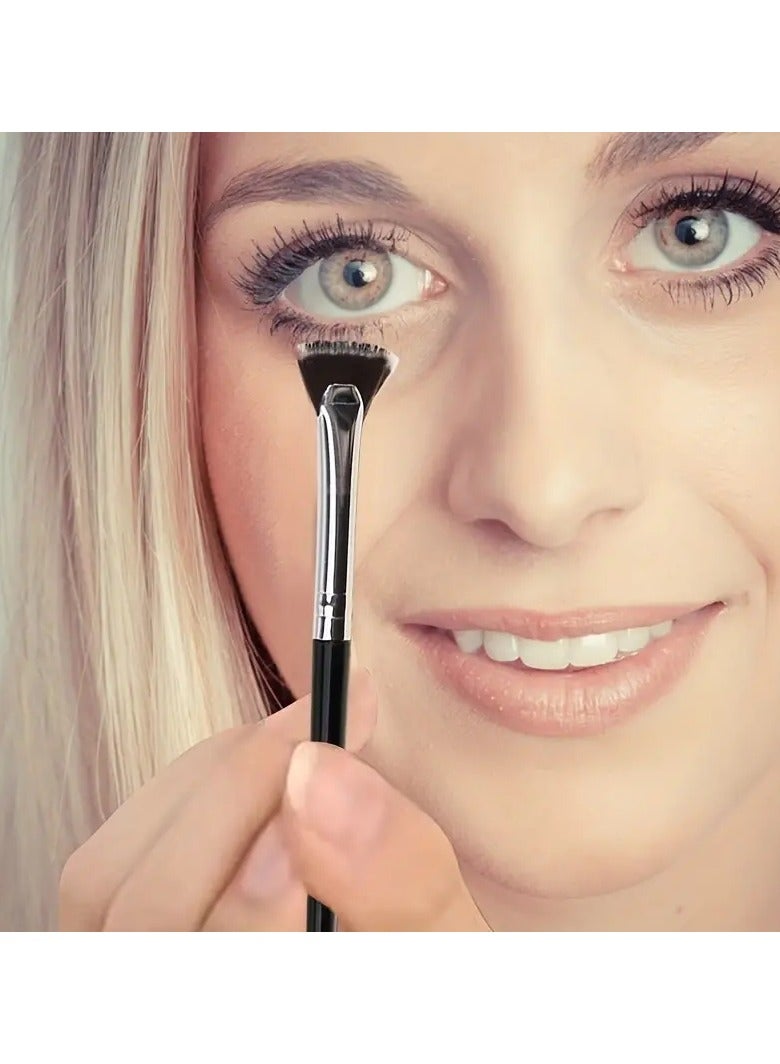 Professional Mascara Fan Brush for Natural Lifted Effects and Smooth Application No Smearing Clumping, or Mess  Essential Eyelash Makeup Tool