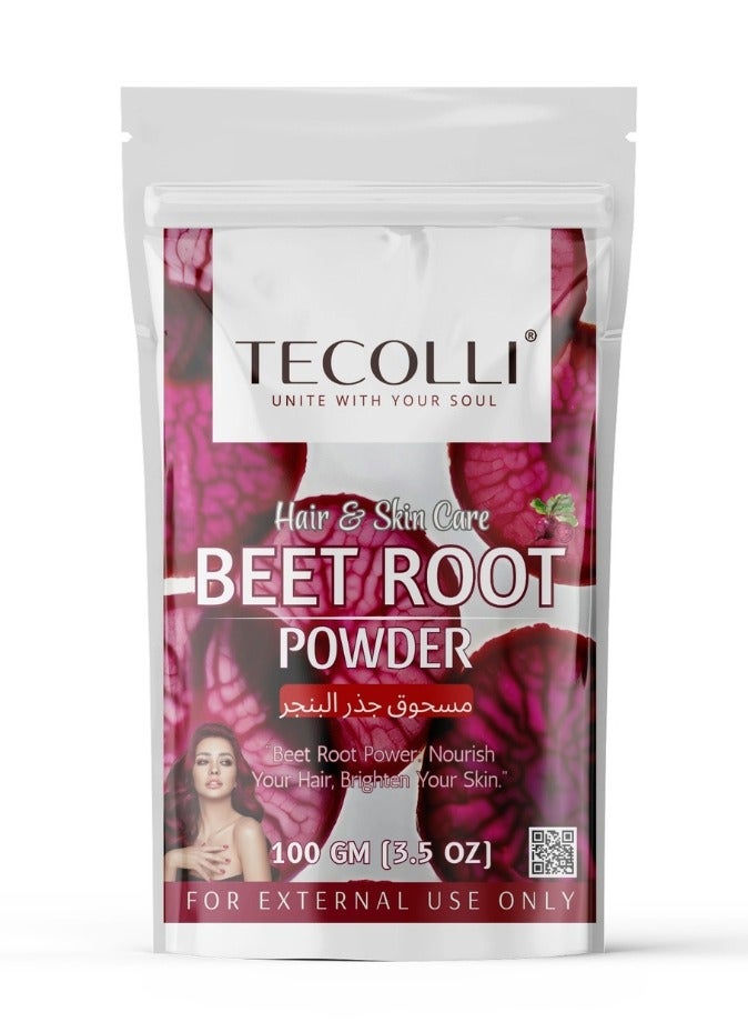 Beetroot Powder for Skin & Hair, 100g | 100% Natural | Hydrates and Revitalizes for Glowing Skin and Luscious Hair, Rich in Antioxidants,For external Use only