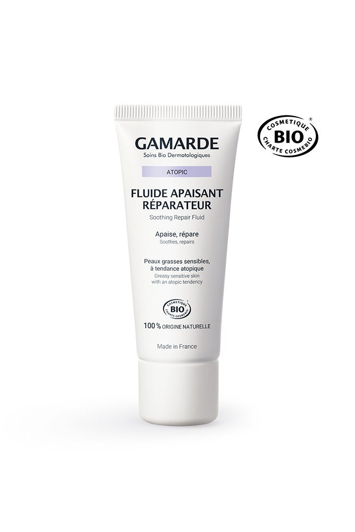 Soothing Repair Fluid 40ml – Certified Organic High-Tolerance Biomimetic Face Care for Sensitive & Atopic-Prone Skin – Soothes, Hydrates, Repairs, Reduces Redness & Strengthens Skin Barrier – Vegan