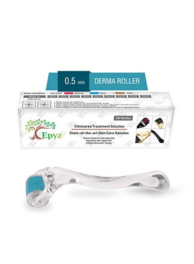 Epyz Transparant Derma Roller With 540 Titanium Alloy Needles (0.5mm, Blue)