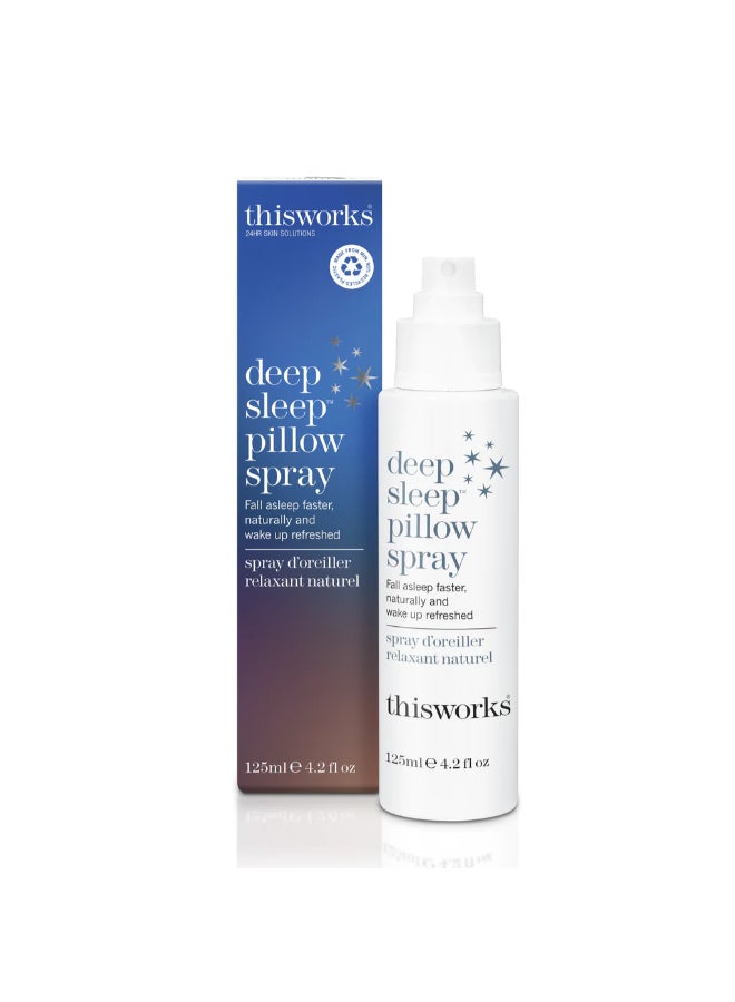 Calming Deep Sleep Pillow Spray with Lavender - Promotes a Relaxing Environment for Deeper Sleep, Spritz on Pillows & Bedding (125 ml)