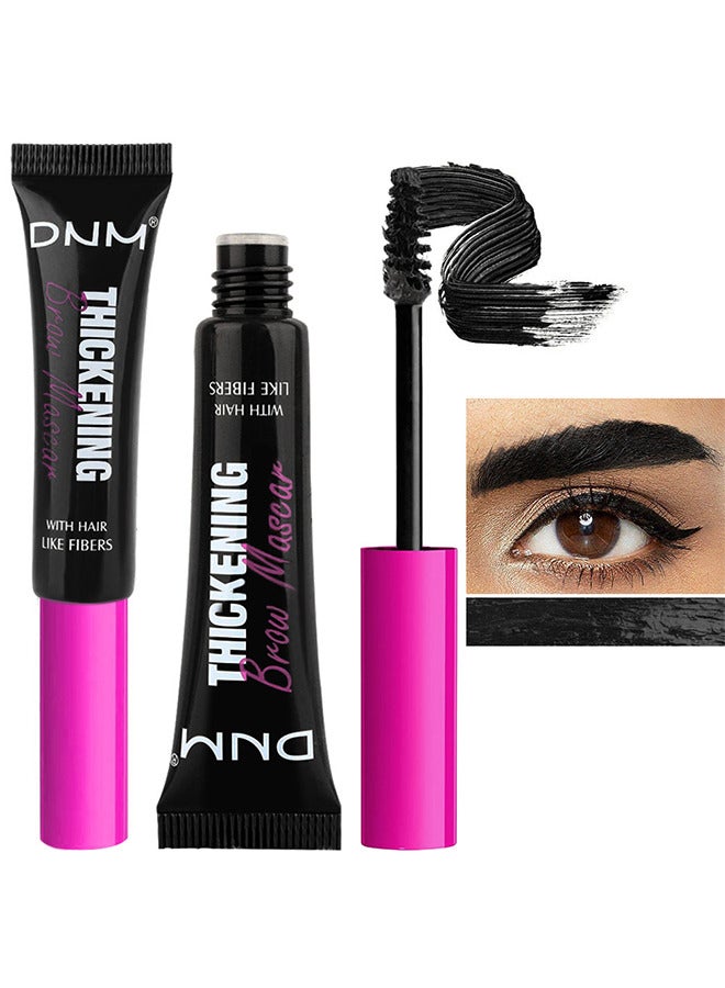 Tinted Thickening Brow Mascara, Brow Fast Sculpt, Waterproof Transfer-Proof, Brush To Fill In Eyebrows And Cover Gray Hairs, Cruelty Free(Black)