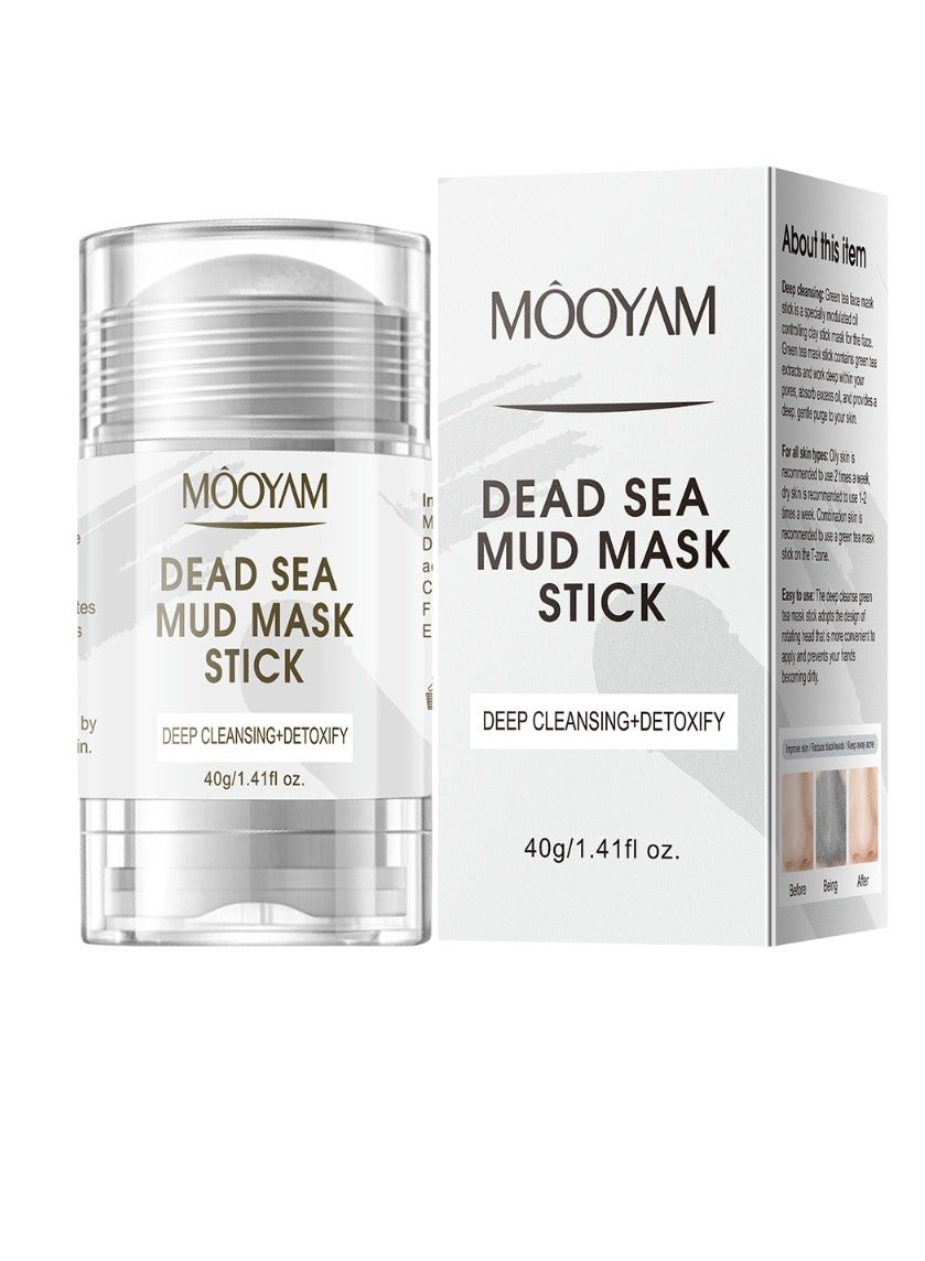Dead Sea Mud Mask for Face, Pore Reducer for Acne, Blackheads, Dead Sea Mask Stick for Deep Pore Cleansing, Moisturizing, Oil Controlling 40g