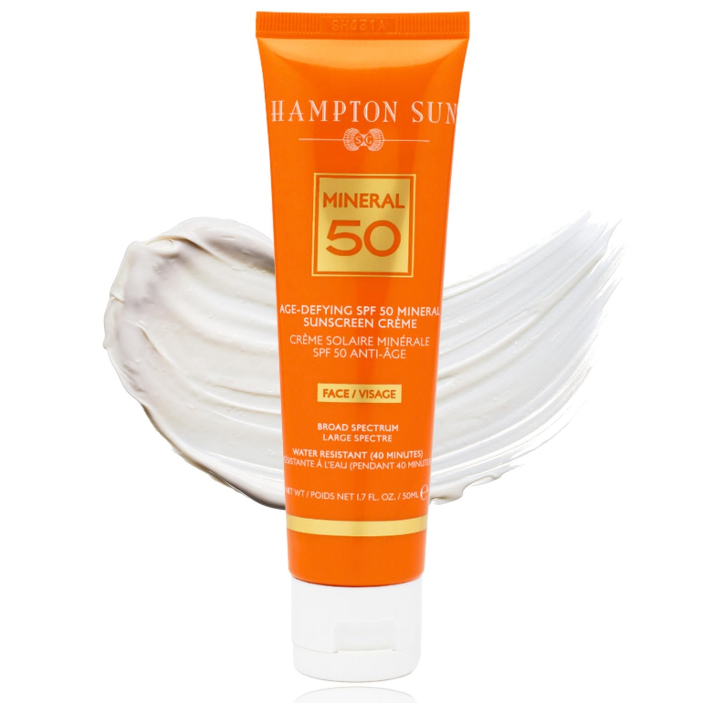 Hampton Sun Age Defying SPF 50 Mineral for Face, 1.7 Fl Oz