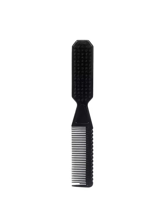 Double sided hair comb neck dust collector cleaning brush hair debris removal comb hair cutting tool