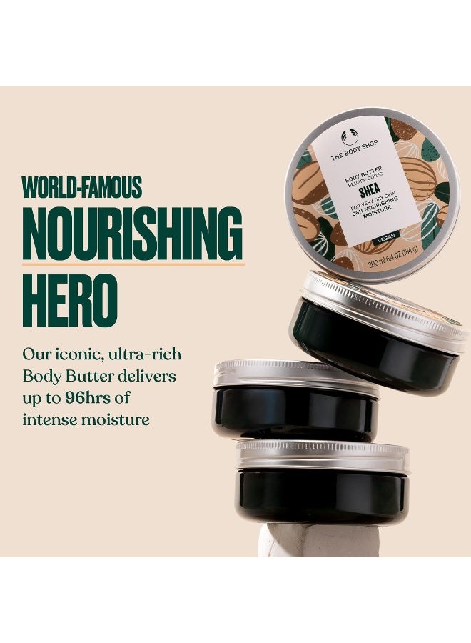 Shea Body Butter – Intensive Nourishment for Very Dry Skin | 96hr Moisture | Soft, Smooth & Non-Greasy | Rich Buttery Texture with Nutty Scent, 400 ml - image 2