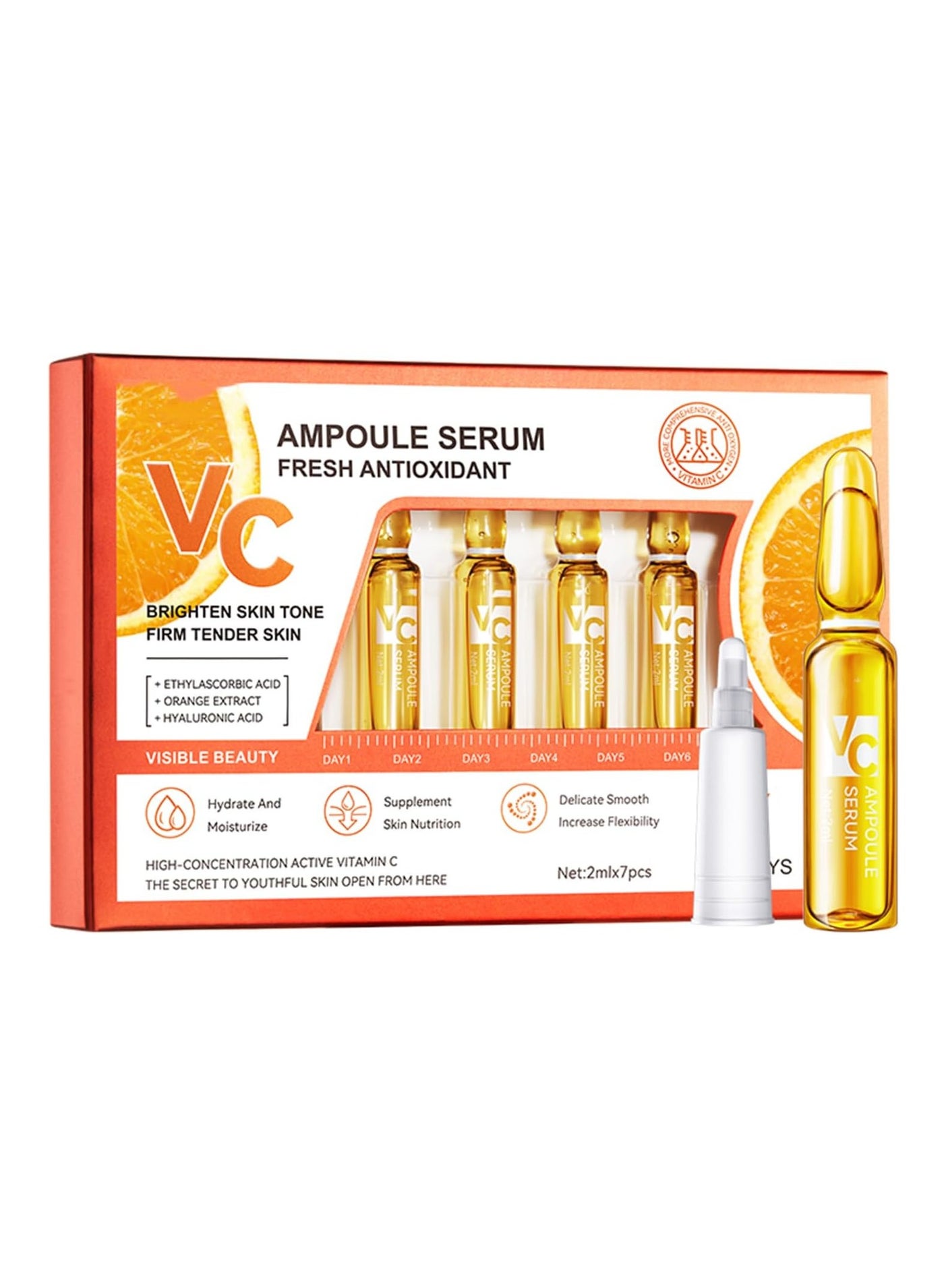 Vitamin C Face Whitening Serum Dark Spots Freckles Removal Hyaluronic Pore Minimizer Anti Aging Wrinkle Remove Golder Essence