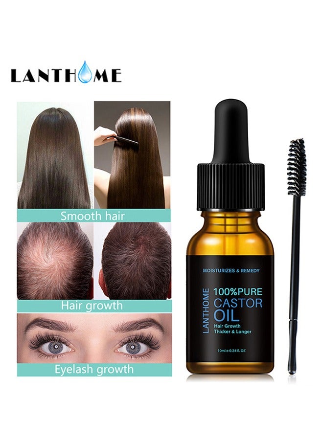 100% Pure Castor Oil ,Hair Growth,Castor Oil Castor Oil Mascara Conditioner Gentle Moisturizing 10ml