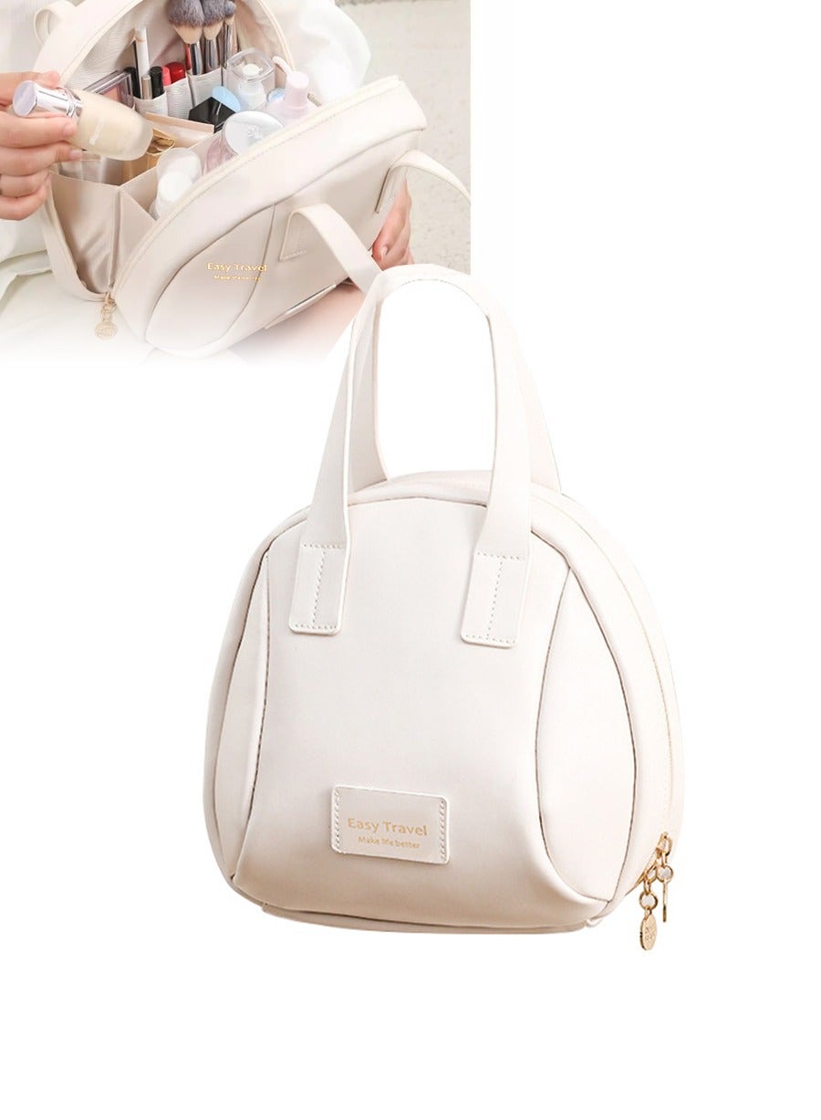 Waterproof cosmetic bag travel organizer, shell shape fashion bag, handbag, can be assembled with accessories, shampoo, etc., large capacity
