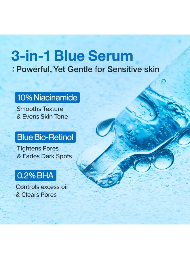 No.3 Serum | Blue Retinol Pore Refining Serum | Pore Tightening, Firming, Anti-Aging, Korean Skincare | Niacinamide, Retinol, BHA | - image 5