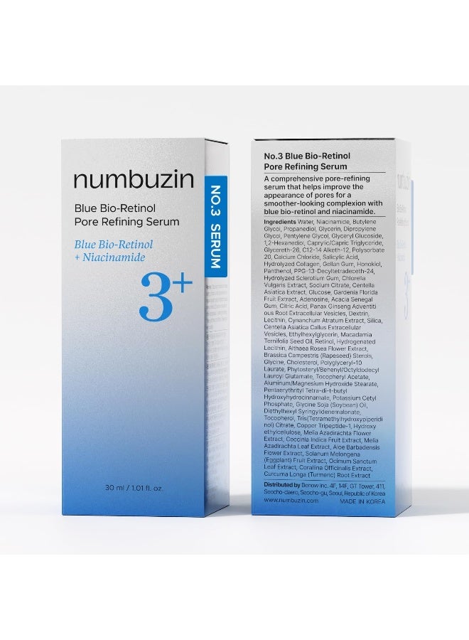 No.3 Serum | Blue Retinol Pore Refining Serum | Pore Tightening, Firming, Anti-Aging, Korean Skincare | Niacinamide, Retinol, BHA | - image 7
