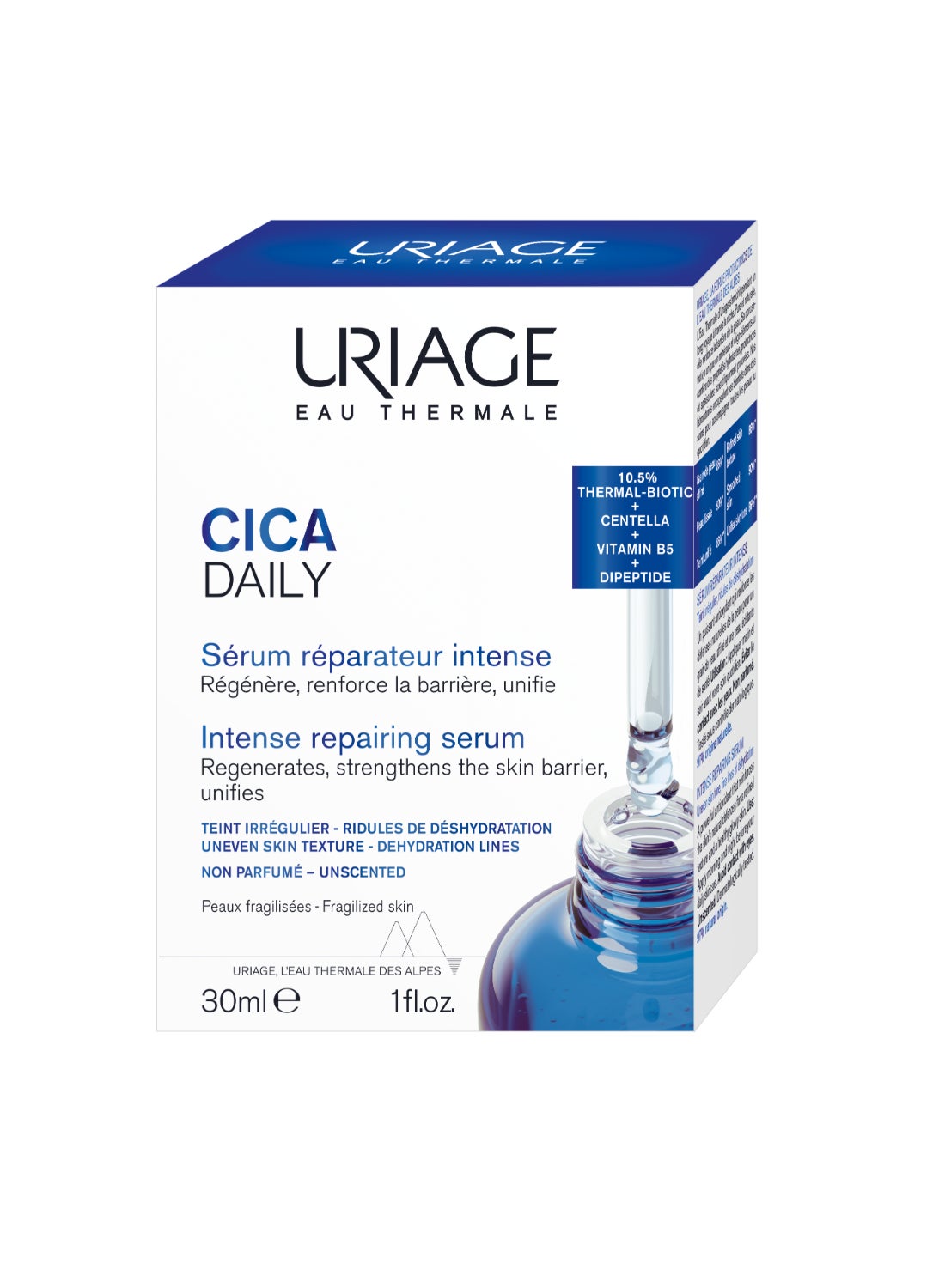 Cica Daily Intense Repairing Face Serum 10.5 Percent Thermal-Biotic Complex | For Fragile Damaged And Sensitised Skin