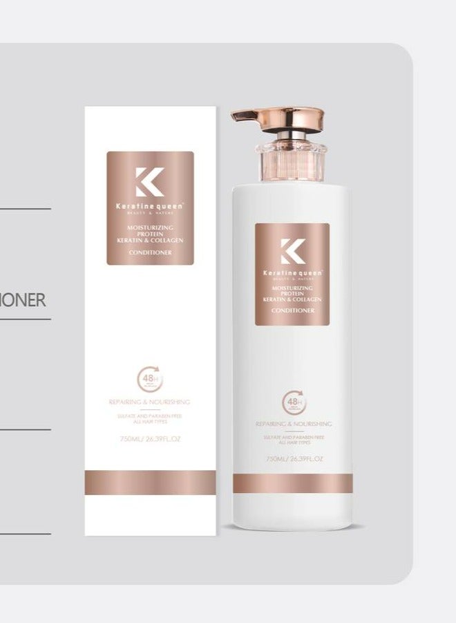 Moisturizing Protein keratin And Collagen Conditioner 750 ML