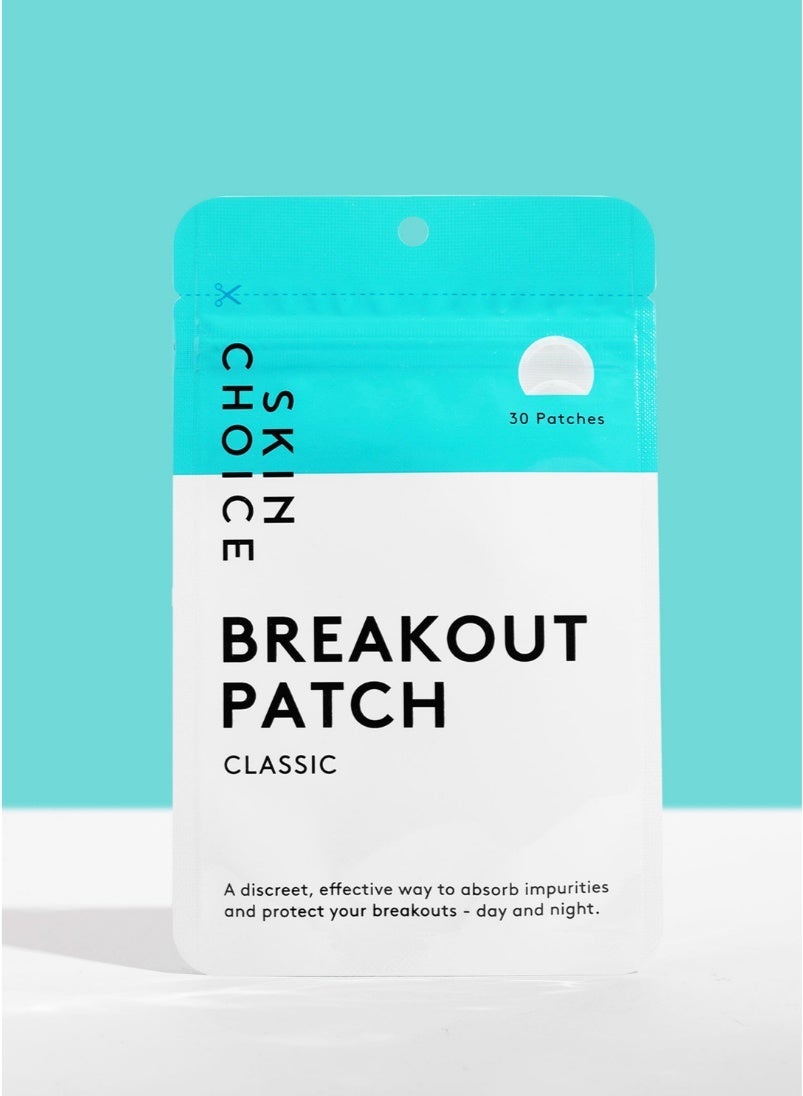 SkinChoice Breakout Patch Classic - Pack of 30 - Hydrocolloid Pimple Patches - Vegan, Fragrance-free, Gluten-free, Latex-free, Parabens-free, Sulfates-free, Cruelty-free for Face and Body - image 2