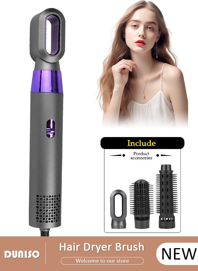 3 in 1 Hair Dryer Brush Set, Negative Ionic Dryer Brush, Detachable Brush Hair Dryers, Hot Air Styler with 3 Attachments as Hair Dryer, Hot Air Brush, Hair Diffuser, Hair Styling Tools for Drying Curling Straightening