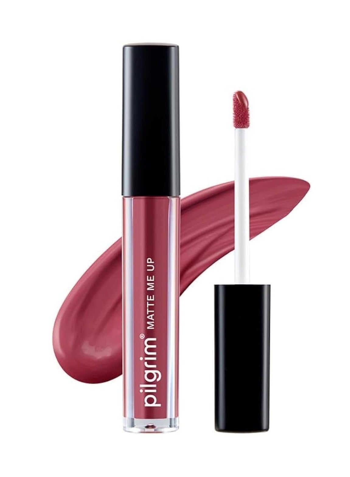 Pilgrim Liquid Matte Lipstick - Pink Kisses | Lipstick for Women with Hyaluronic Acid & Spanish Squalane | Transferproof, Long Lasting & Non Drying with Hydrating Ingredients 3gms