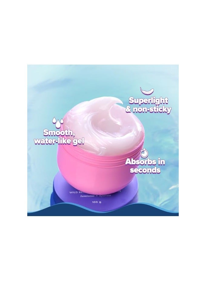 Aqualogica Illuminate + Hydra Gel Moisturizer with Wild Berries & Alpha Arbutin-100g|24 Hour Intense Hydration|Water-Like Gel Texture|Non-Sticky & Quick Absorbing for Luminous Skin - image 4