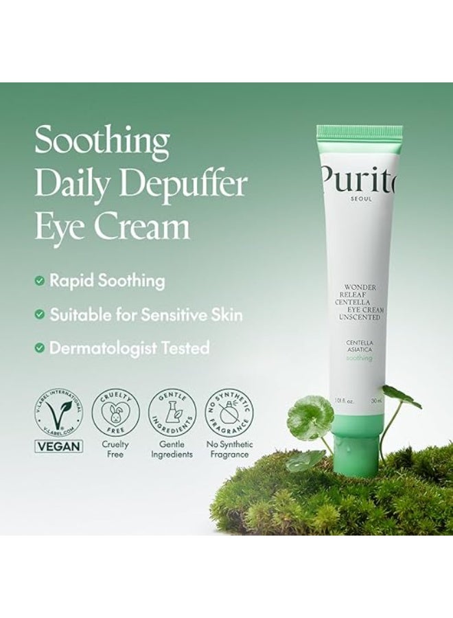 PURITO Seoul Wonder Releaf Centella Eye Cream Unscented Fragrance-Free for Sensitive Skin 30ml - image 2
