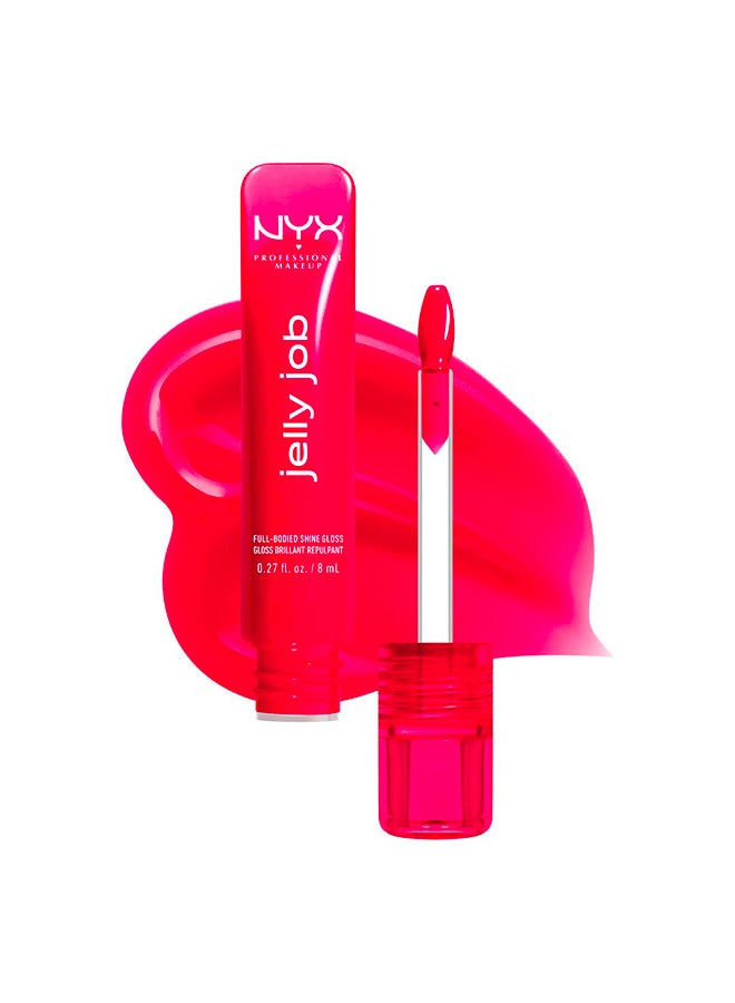 Jelly Job, Full-Bodied Shine Gloss, Lip-Smoothing Shine, Hyper-Glossy Finish, Cherry Jelly