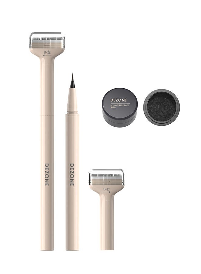 Three-in-one eyeliner&Lower eyelash seal(with  Eyeliner Stamp Liquid)