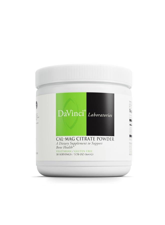 DaVinci Labs Cal-Mag Citrate Powder - Supports Bone Health* - Dietary Supplement with Vitamin D2, Magnesium & Calcium - Vegetarian - Gluten-Free - 30 Servings