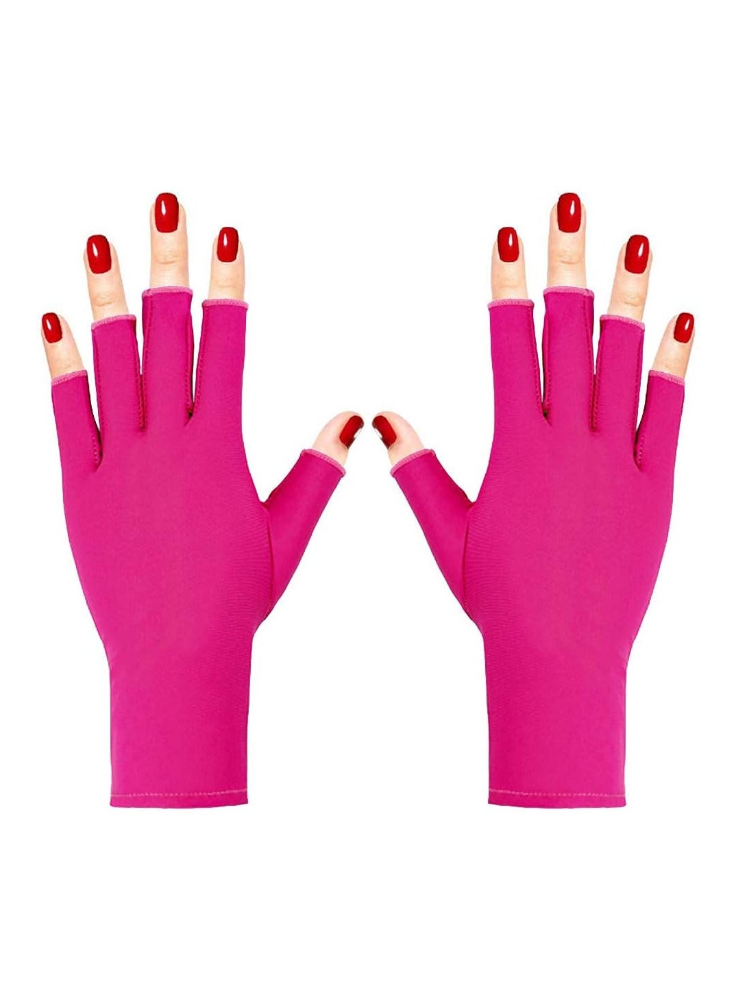 UV Gloves for Nails UV Shield Gloves Gel Manicure Gloves Anti UV Fingerless Gloves to Protect Hands from UV Light Lamp and Manicure Dryer