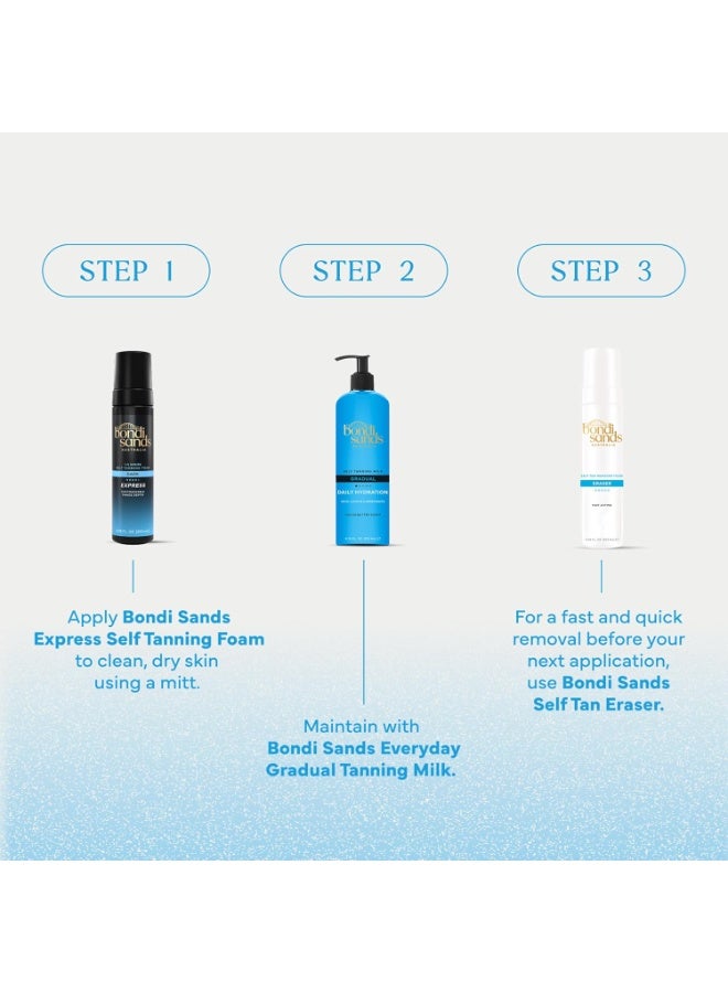 Self Tanning Foam One Hour Express 200ml | Fast-Developing 1 Hour Wash-Off Self Tan Mousse | Customisable Streak-Free Sunless Tanning Foam for Light Medium Dark Results | Vegan Self Tanner - image 8