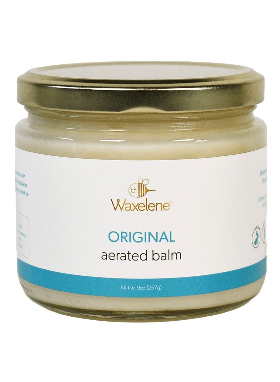 Waxelene Original Aerated Balm Large Jar Organic Multipurpose Ointment the Petroleum Jelly Alternative Eczema Dry Sensitive Skin Face Moisturizer 9oz (257g)
