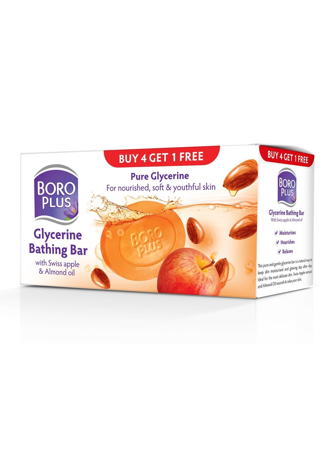 Himani Boroplus Glycerine Bathing Bar With Swiss Apple & Almond Oil 125gmX5