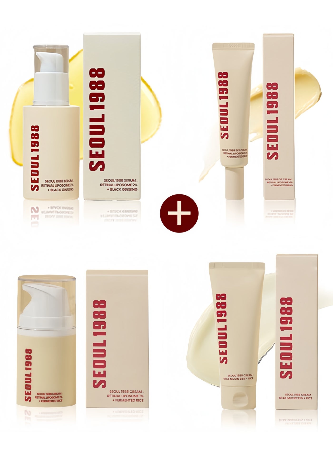 Multi-Rejuvenating Skincare Set - Essence + Lotion + Cream + Eye Cream, Anti-Wrinkle, Brightening and Anti-Aging Skincare Set