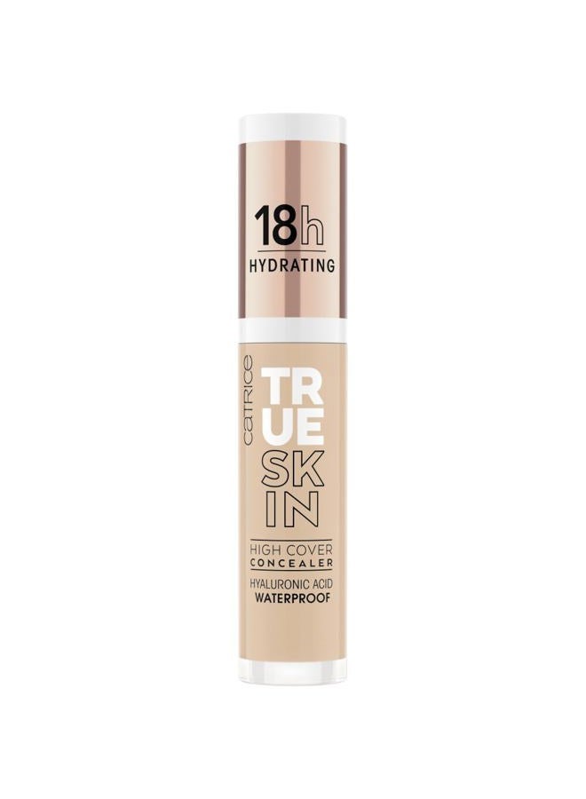True Skin High Cover Concealer (020 | Warm Beige) | Waterproof & Lightweight for Soft Matte Look | With Hyaluronic Acid & Lasts Up to 18 Hours | Vegan, Cruelty Free